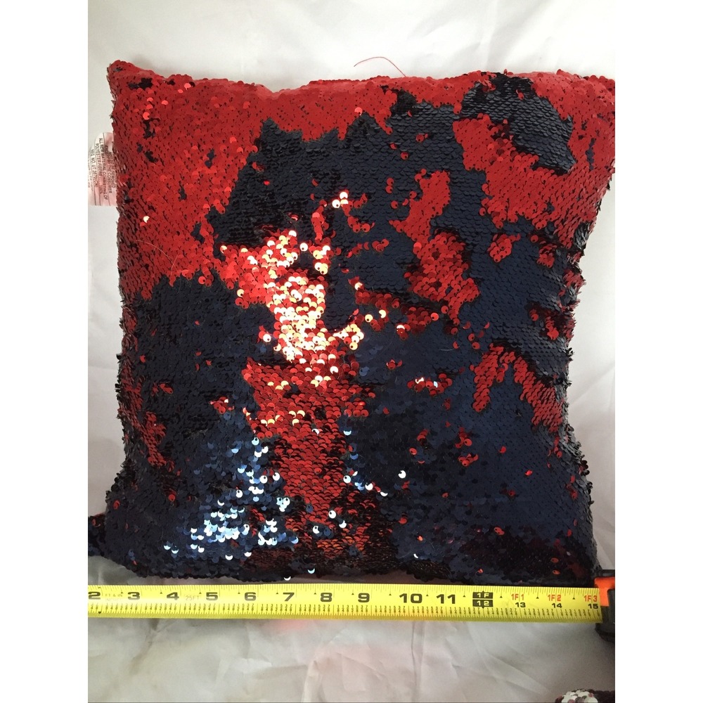 Pillow Sequins Reversible Red Black‎ Shiny Pillow Valentine's Day